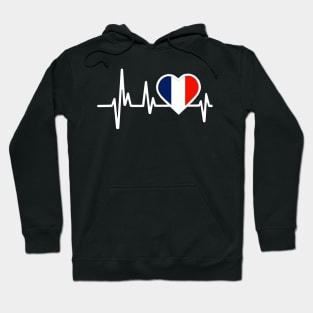 France Heartbeat Flag Hoodie